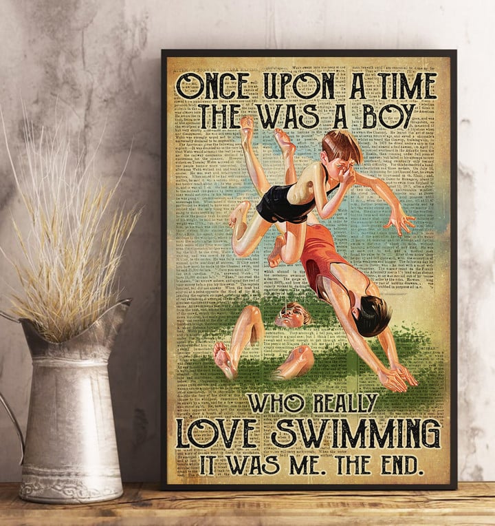 There was a boy who really love swimming poster - AD1121OS