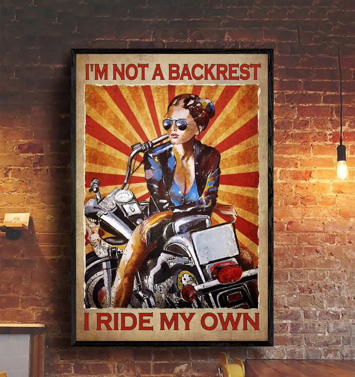 Lady Biker I Ride My Own Canvas & Poster - AD1121OS