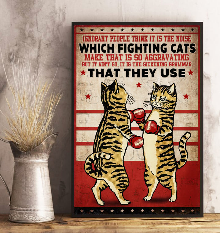 Cats fight Poster - TT1221HN