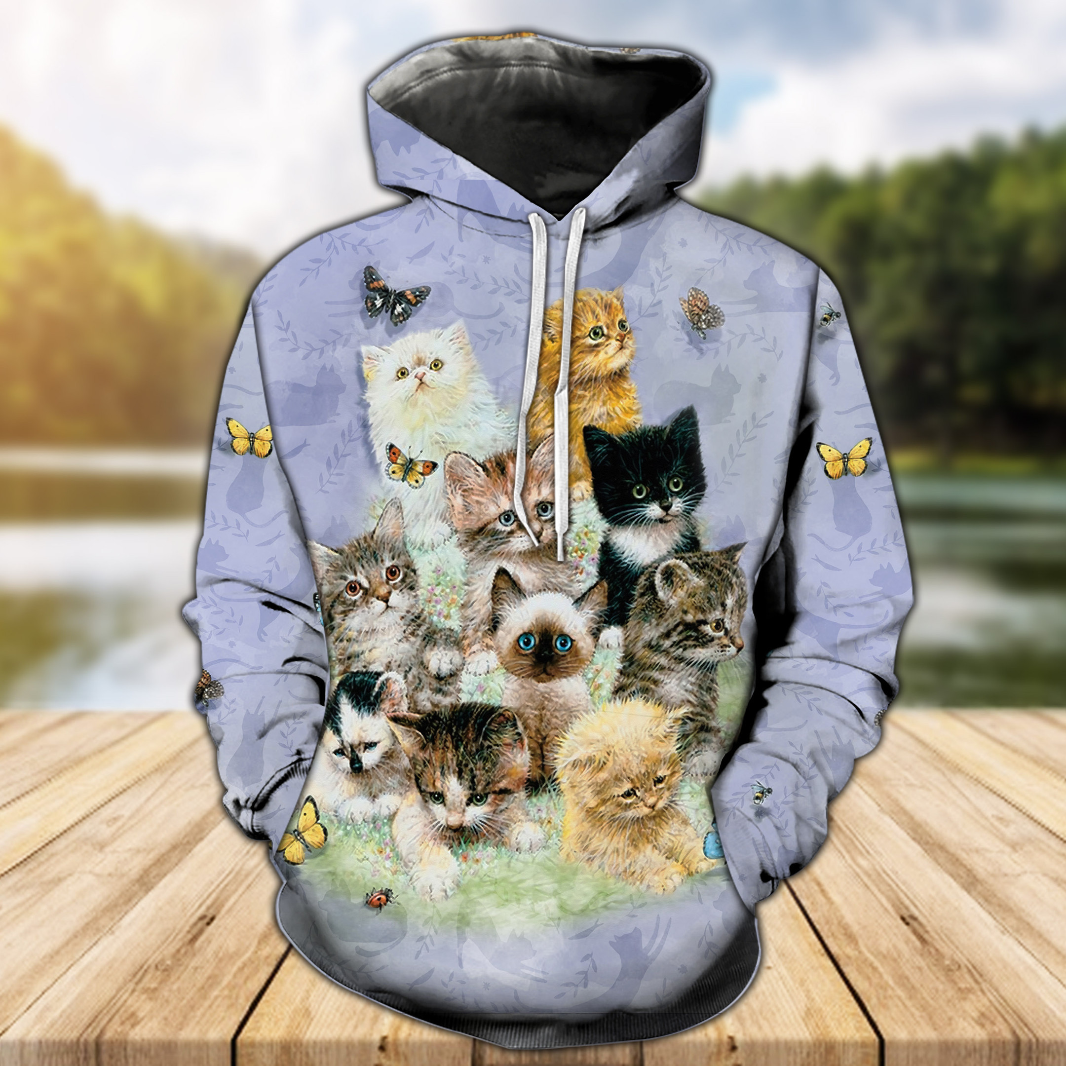 Cats Relaxing Butterfly Hoodie And Zip Hoodie - TG1221OS