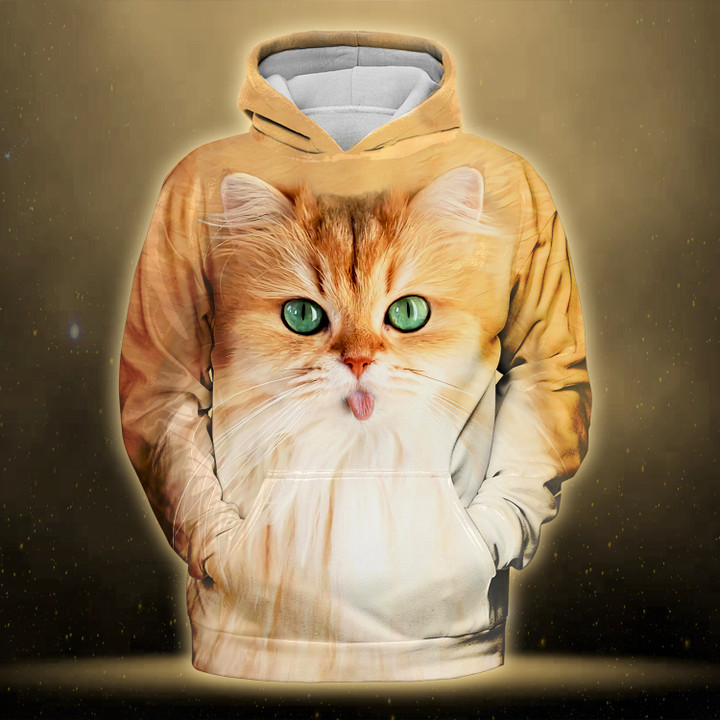 Cute cat with tongue out Hoodie, Zip Hoodie and Bomber - HN1221OS