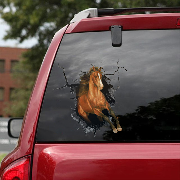 Brown Horse Car Decal Sticker - TT0122HN