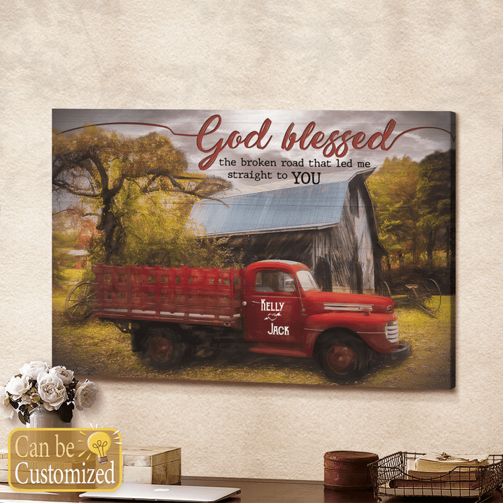 Red Truck - Broken Road Truck Cardinal Personalized Canvas & Poster - TT0222HN