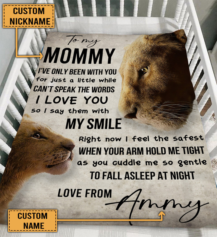 To My Mom Lion Blanket - Personalized Blanket - TT0322DT
