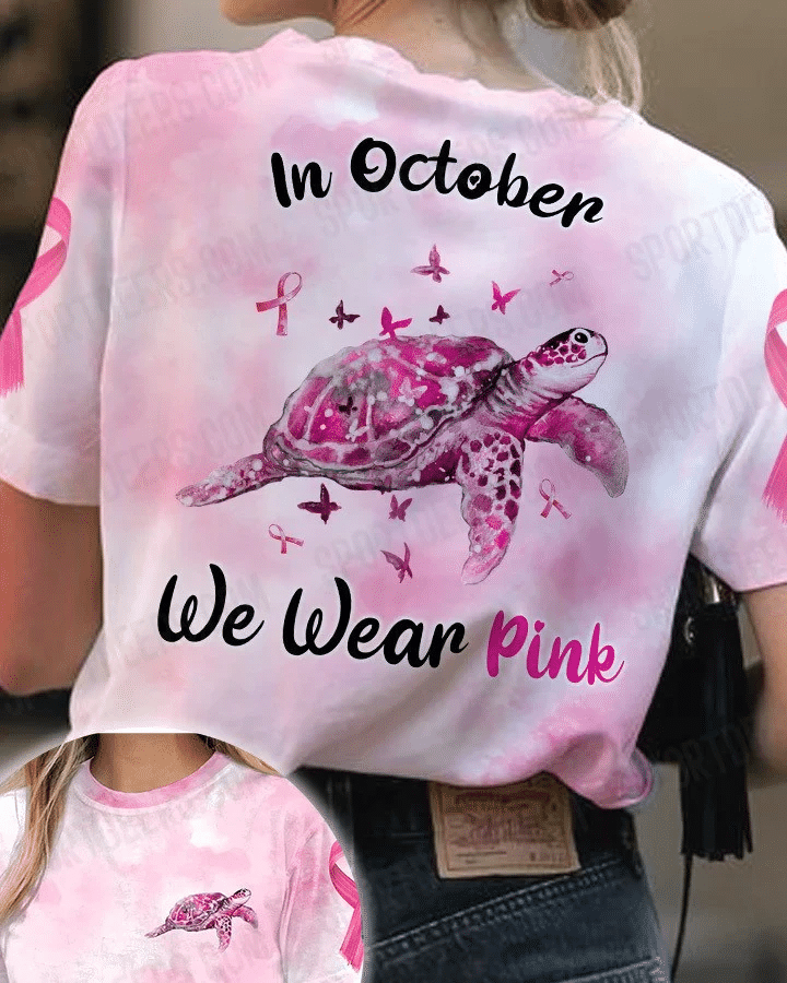Turtle Wear Pink Breast Cancer T-shirt - TG0822OS