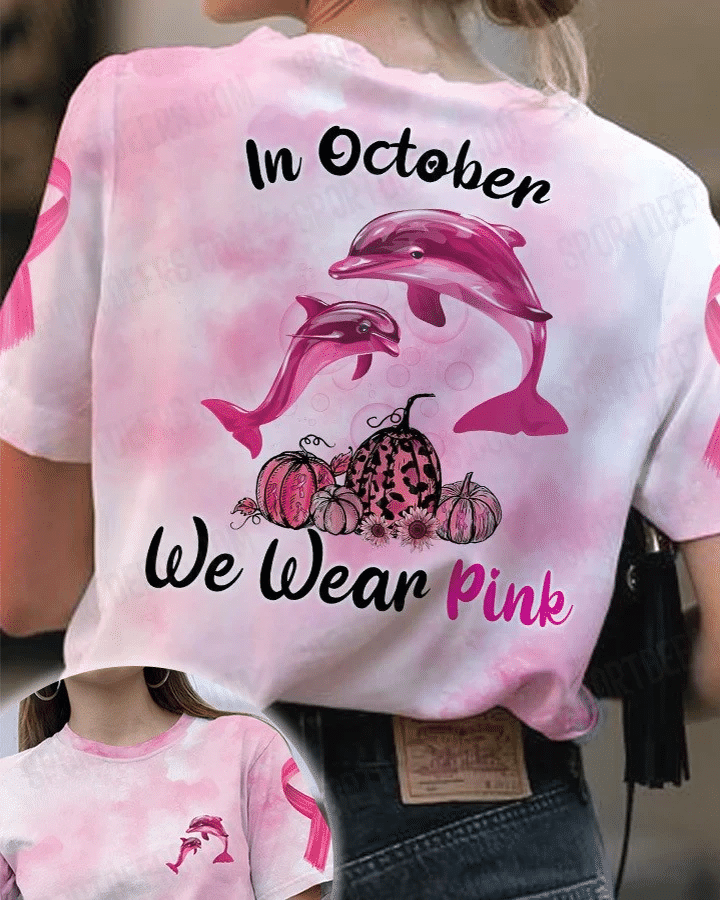 Dolphin Wear Pink Breast Cancer T-shirt - TG0822OS