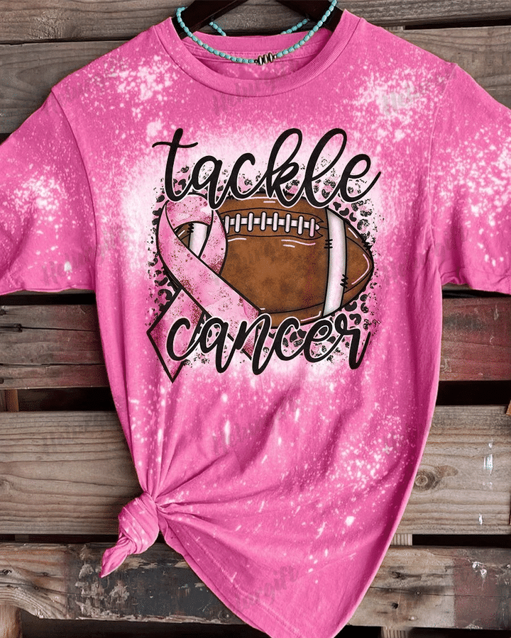 Tackle Cancer Pink Breast Cancer T-shirt - TG0822