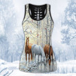 Three Horses In Winter Forest Hoodie and Legging Set