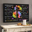 Colorful Butterfly Faith Canvas & Poster