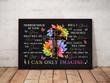 Colorful Butterfly Faith Canvas & Poster