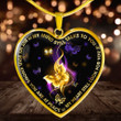Butterfly Purple Heart Necklace
