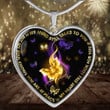 Butterfly Purple Heart Necklace