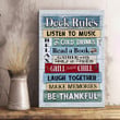 Deck Rules Canvas & Poster