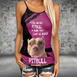 Pitbull A Girl And Her Pitbull Criss-cross Tanktop and Legging set (buy both for 10% discount)