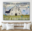 Make It Amazing Butterfly Farmhouse Canvas & Poster