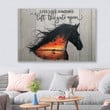 Horse Sunset Gate Open Canvas & Poster