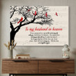 To My Husband Cardinal Together Again Canvas & Poster
