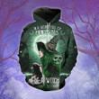 Be A Witch Cat Moon Green Legging and Hoodie Set