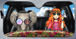 Hippie Girl And Elephant Car Sunshade - TG0721QA