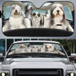 Old English Sheepdog Family Car Sunshade - TG0821DT