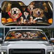 Halloween Version Golden Retrievers Family Car Sunshade - TG0821QA