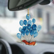 Dachshund With Blue Balloons Flat Car Ornament - TG0821HN