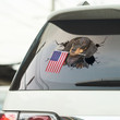 Dachshund Flag Cracked Car Decal Sticker - TG0921QA