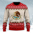 Mexican Christmas Red Wool Sweater - PD1021HN
