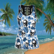 Hawaii Tropical Skull Blue TShirt and Hoodie