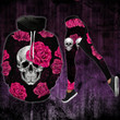 Skull Pink Flower 2 Legging and Hoodie Set