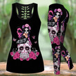 Skull Pink Warrior Fight Like a girl Hoodie and Legging Set