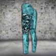 Skull Trio Turquoise Legging and Hoodie Set