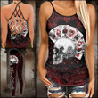 Skull Aces Of Anarchy Criss-cross Tanktop and Legging set (buy both for 10% discount)