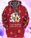 I Just F Love Cat Red Hoodie and Zip Hoodie - NH1121QA