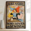Girl loves sewing Poster - TT1121DT