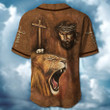 Jesus and Lion Faith Over Fear Baseball Jersey - TT0122TA