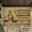 A Wicked Witch And Her Handsome Devil Lived Here Doormat - Personalized Doormat - TT0322TA