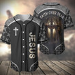 Grey - Jesus Faith Over Fear Baseball Jersey - TT0322TA