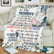 Personalized Pink Elephant First Mother's Day Gift Fleece Blanket - TT0422QA