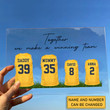 Fathers Day Gift | Personalised Basketball Acrylic Plaque | Personalised Dreamteam | Gift for Him | Custom Basketball Print | Gift for Brother | Family Basketball Team - TT0422TA