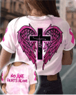 Wings No One Fights Alone Breast Cancer T-shirt - TG0822OS
