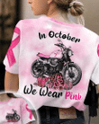 Motorcycle Wear Pink Breast Cancer T-shirt - TG0822OS