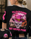 Skull Hat Halloween Breast Cancer T-shirt - TG0822