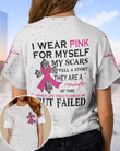 I Wear Pink For Myself Ribbon Breast Cancer T-shirt - TG0822