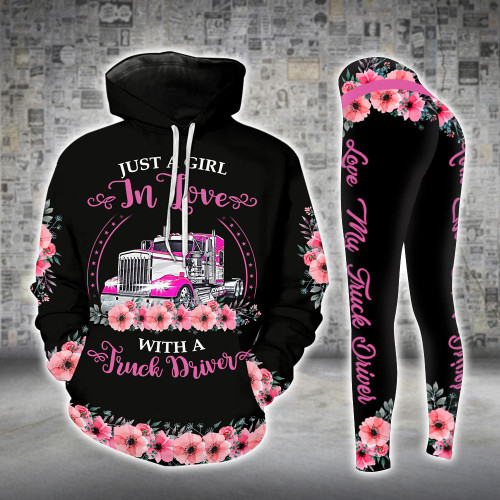 A Girl In Love With Truck Driver Legging and Hoodie Set