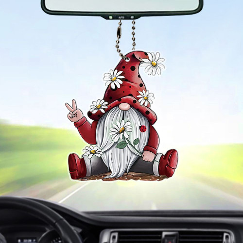Gnome Daisy Flat Car Ornament (buy more for discount)
