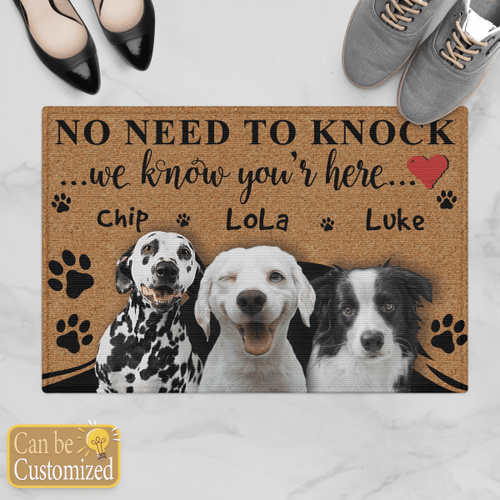 No Need To Knock 3 - Custom Pet Photo Doormat - TG0821DT