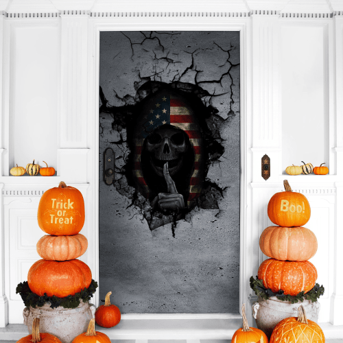 Skull 2 Halloween Door Cover - TG0821QA