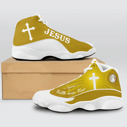 Yellow Faith Over Fear JD14 Shoes - TG1021TA