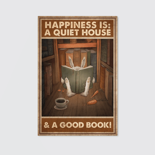 A Quiet House And A Good Book Poster & Canvas - TG1121TA